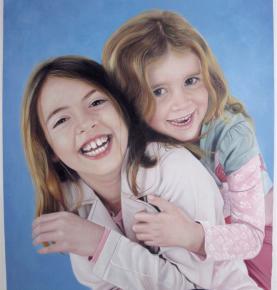 Custom oil portrait, hand painted oil painting on canvas, children portrait, kids portrait